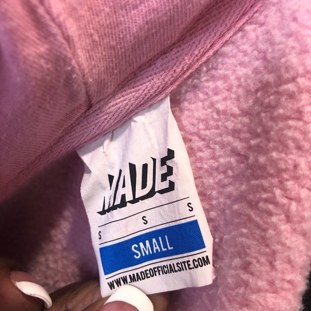 Made full zip pink panda hoodie, size small - Picture 9 of 10